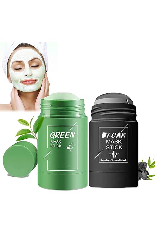 Mascarilla de Arcilla Verde: Mascarilla de Té Verde y Carbón de Bambú para Limpieza Profunda de Poros.