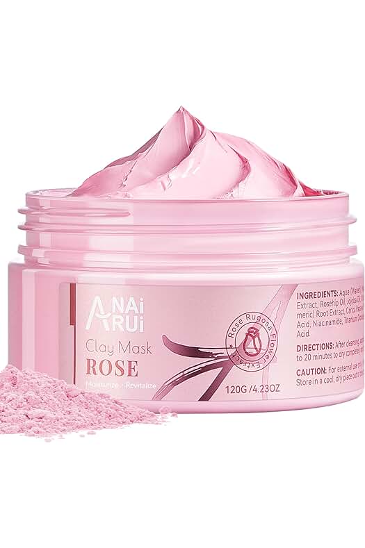Mascarilla facial de arcilla rosa: Exfoliante, purificante e hidratante para una piel radiante.