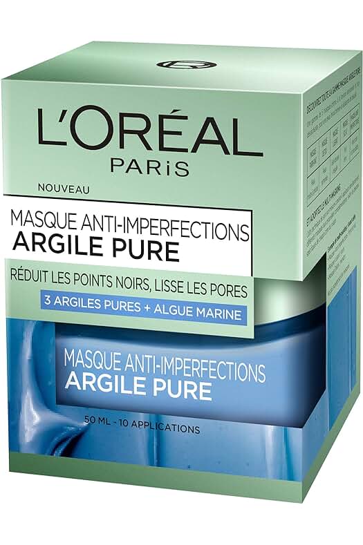 Mascarilla facial L’Oréal Paris de arcilla pura para combatir las imperfecciones - 50 ml.