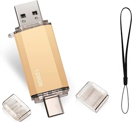Memoria USB 2 en 1 de 128 GB con conexión OTG para dispositivos Android y PC