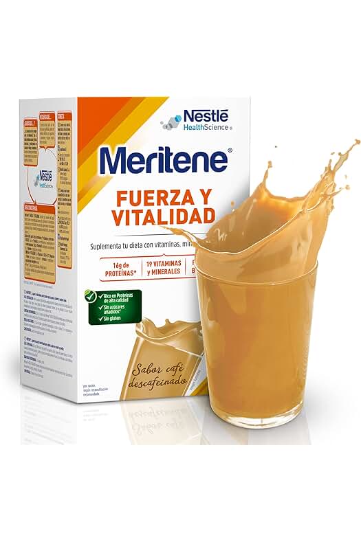 Meritene Fuerza y Vitalidad - Suplemento Alimenticio en Polvo para Potenciar tu Nutrición Diaria.