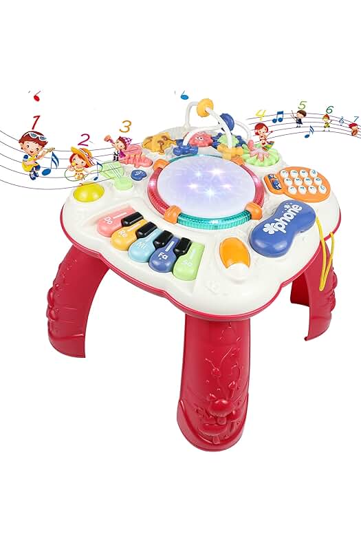 Mesa de Actividades Bebé: Centro de Juegos Musical y Educativo con Luces y Sonidos.