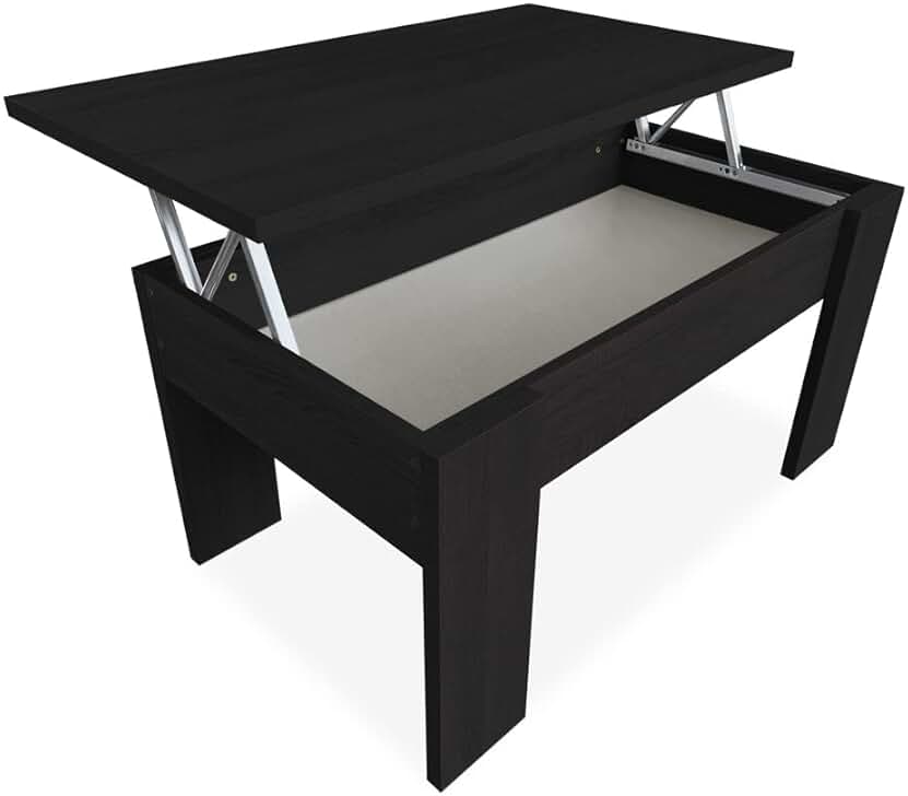 Mesa de centro elevable Wengue, elegante y funcional para tu salón o comedor.