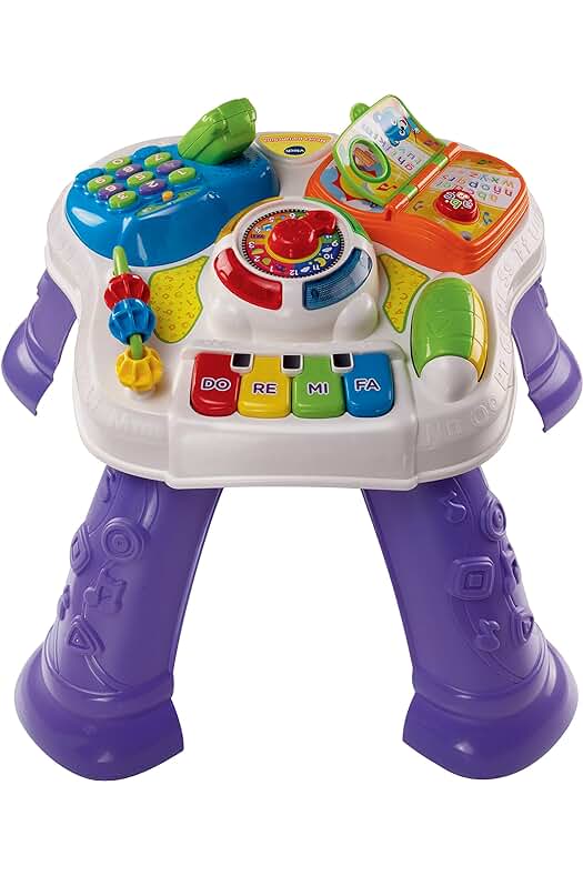 Mesita Parlanchina VTech: Juguete interactivo para bebés con actividades divertidas y panel desmontable