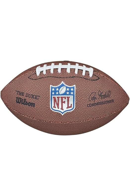 Mini balón de fútbol americano Wilson NFL Micro, hecho de cuero compuesto, tamaño micro, color marrón.