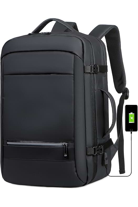 Mochila Antirrobo con Cargador USB para Portátil 17 - Mochila Impermeable de Gran Capacidad