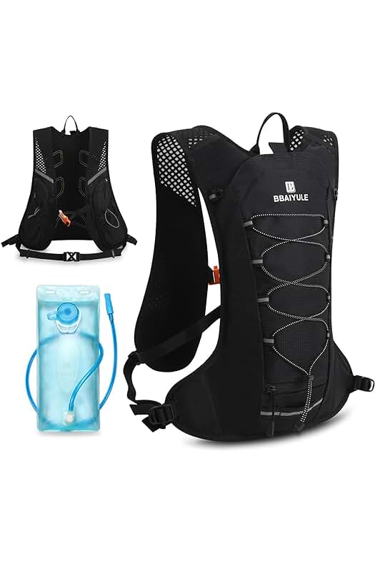 Mochila de hidratación BBAIYULE® con bolsa de 2L sin BPA | Ideal para deportes al aire libre.