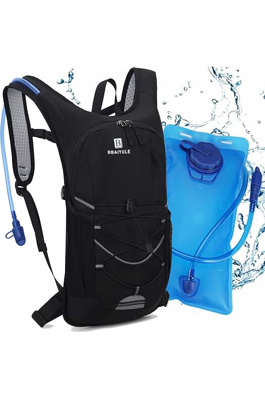 Mochila de hidratación BBAIYULE® con bolsa de agua de 2L, ideal para senderismo y ciclismo