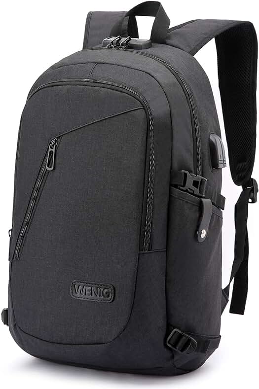 Mochila Hombre Antirrobo Impermeable con Puerto USB para Negocio, Trabajo y Viaje.