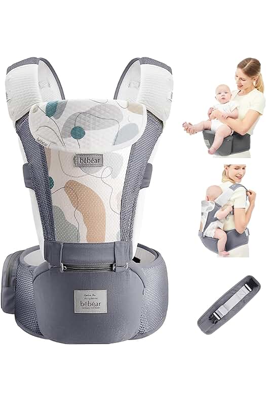 Mochila portabebés Bebear, cómoda y segura para llevar a tu bebé en todas tus aventuras.