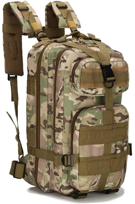 Mochila Táctica Militar para Hombre con Molle, Ideal para Senderismo, Camping y Caza.