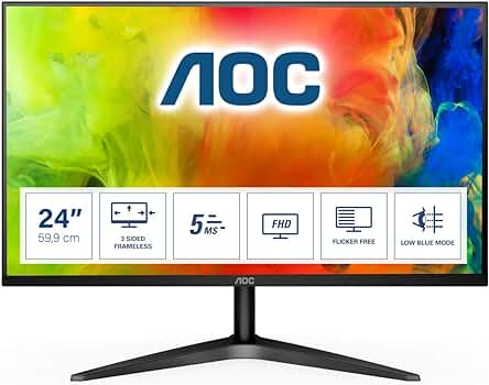 Monitor AOC 24B1H - Full HD sin marcos para una experiencia visual inmersiva
