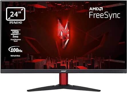Monitor Gaming Acer Nitro KG241YSbiip - Full HD 165 Hz, AMD FreeSync Premium, ZeroFrame (Negro)