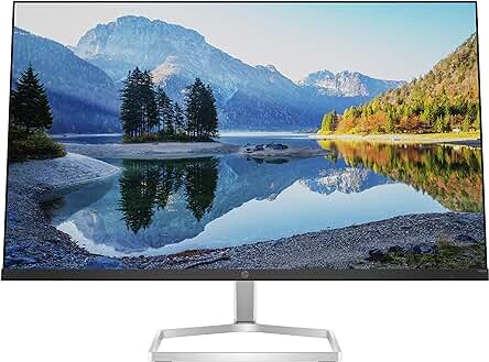 Monitor HP M24fe - 24 Full HD con AMD FreeSync, diseño elegante y ajuste de inclinación.