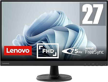 Monitor Lenovo D27-45 - Pantalla FullHD de 27 con ajuste de inclinación - Negro