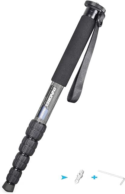 Monopie de cámara de fibra de carbono de alta calidad para fotógrafos profesionales.