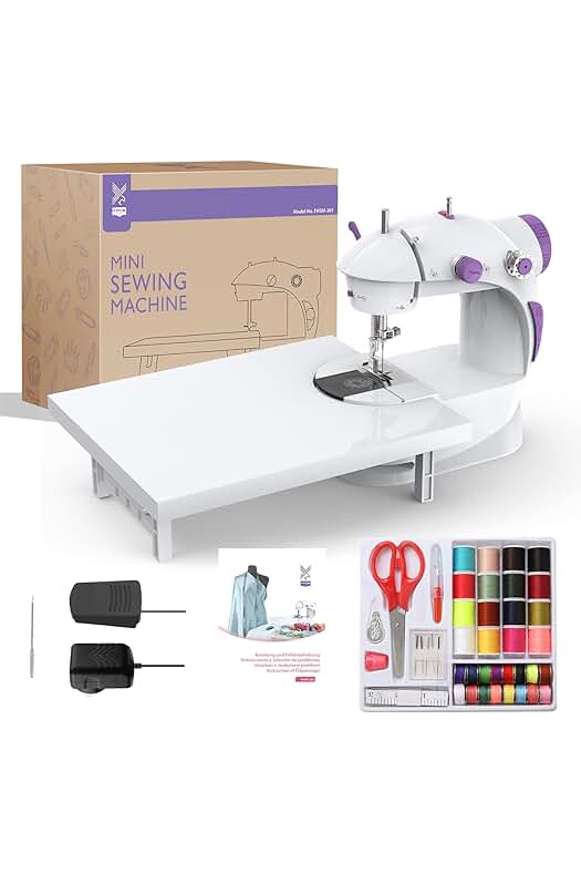 Máquina de Coser KPCB: Compacta, Versátil y Fácil de Usar, con Kit de Costura Incluido.