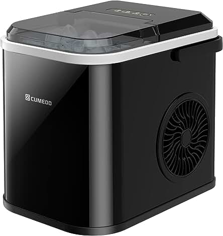 Máquina de Hielo CUMEOD: Rápida, Eficiente y Autolimpiable. Perfecta para Hogar, Camping y Fiestas.
