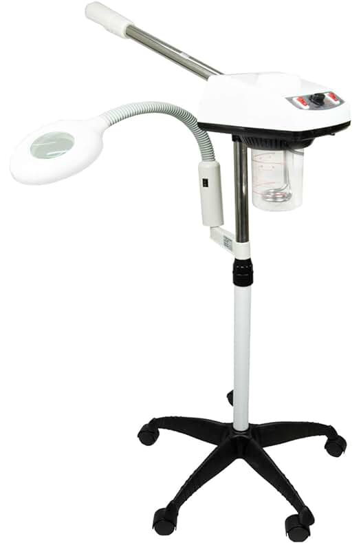 Máquina de Vapor Facial Profesional con Lámpara de Aumento para Spa y Salón de Belleza