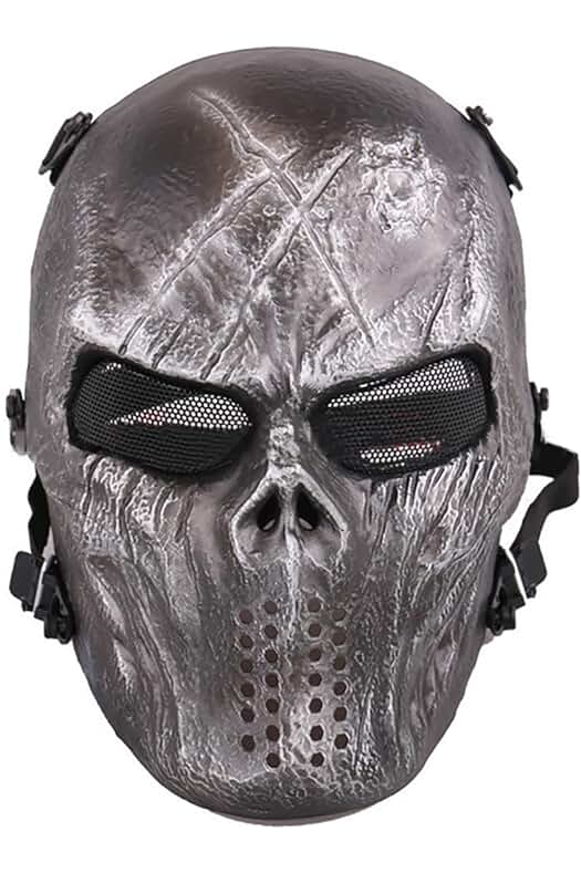 Máscara de cara completa Ecloud Shop® para Paintball, Caza, Esquí - Estilo Craneo