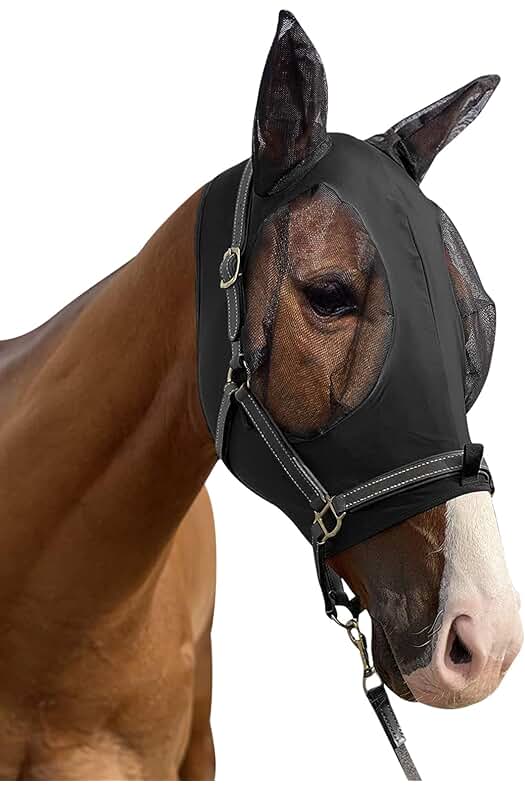 Máscara de protección contra moscas para caballos: máxima comodidad y seguridad.