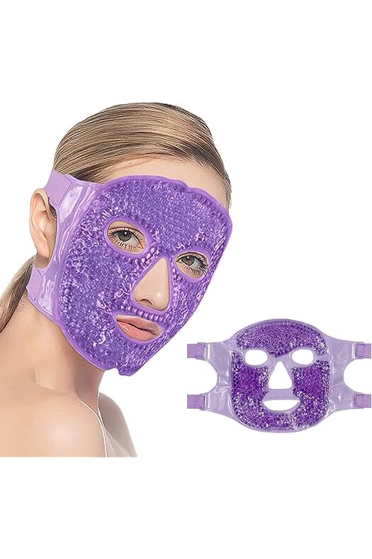 Máscara facial enfriamiento para ojos hinchados y bolsas de lágrimas - CAM2 (morado)