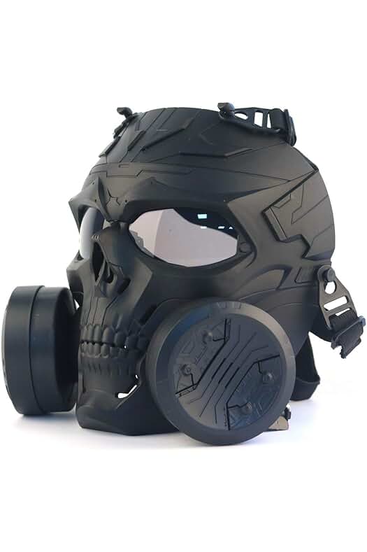 Máscara táctica de protección ocular para Airsoft Paintball con diseño de cráneo y ventilación mejorada.