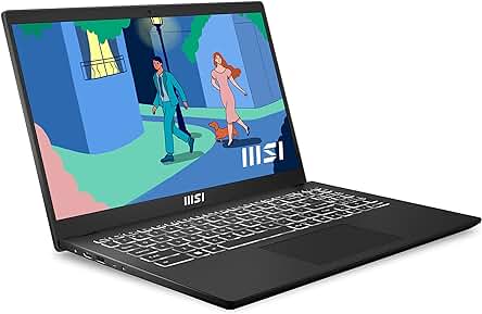 MSI Modern 15 B7M-039XES - Ordenador portátil Ultraligero 15.6" FHD (Ryzen 5 7530U, 8 RAM, 512GB SSD, AMD Radeon Graphics, Sin Sistema operativo) - Classic Black