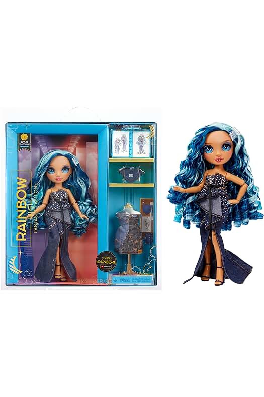 Muñeca de Moda Azul - Rainbow High: Skylar Bradshaw - Set de Juegos y Accesorios