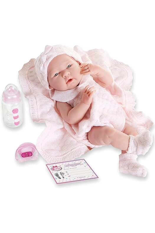 Muñeca La Newborn de 38 cm: Muñeca realista de vinilo suave con ropa y accesorios. ¡Ideal para niñas mayores de 2 años!