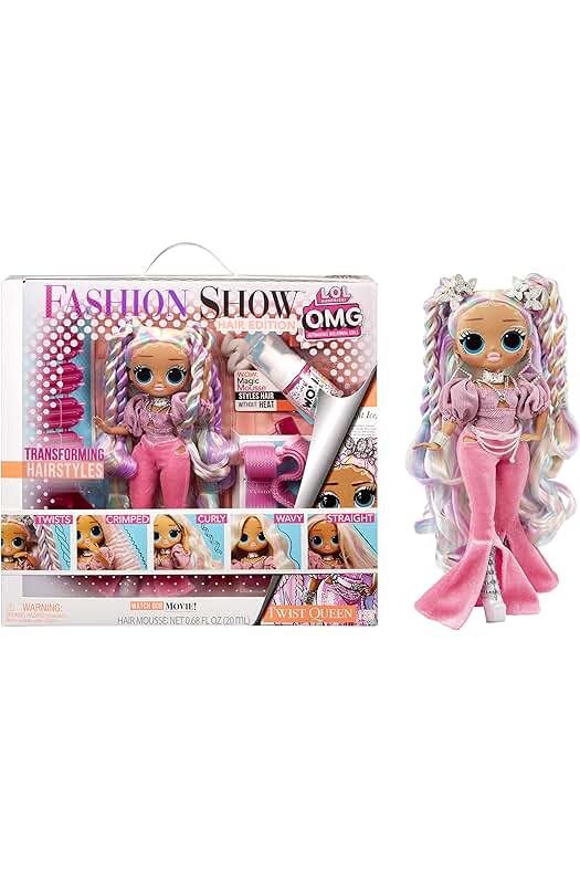Muñeca Twist Queen de la serie OMG Fashion Show con accesorios y peinados sorprendentes
