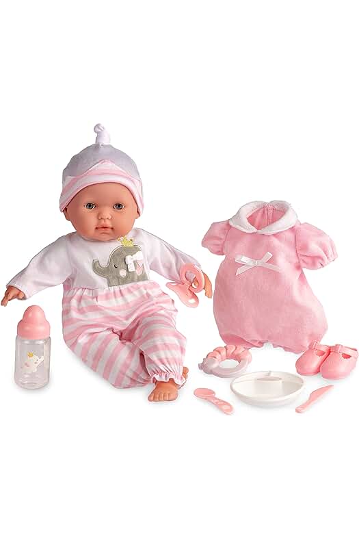 Muñeco Recién Nacido - JC TOYS, Berenguer Boutique: 38 cm con Accesorios y Cuerpo Blando.