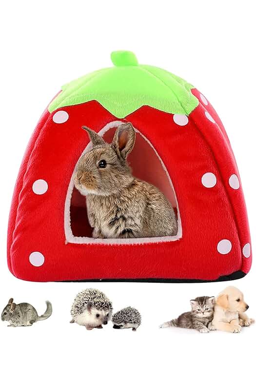 Nido acogedor para mascotas pequeñas, ideal para conejos, hámsters, erizos y gatos pequeños.