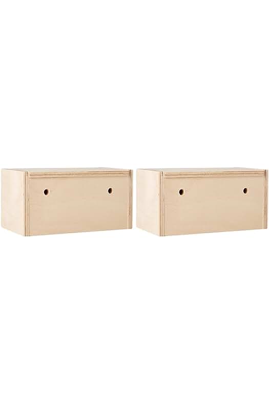 Nido de pájaros de madera - Refugio acogedor para aves - Paquete de 2 unidades.