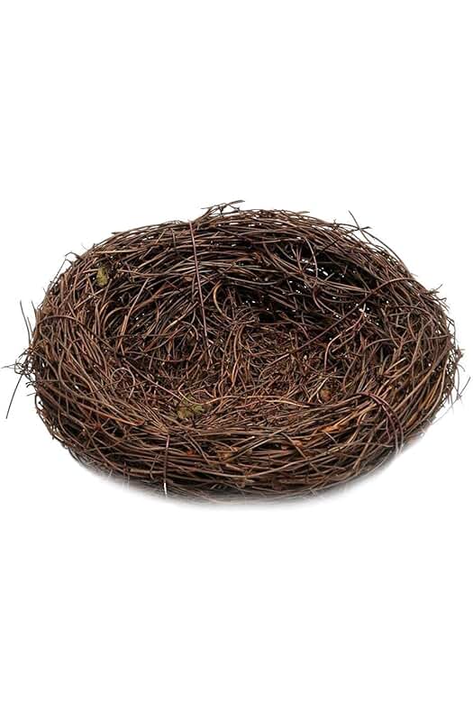 Nido de ratán artificial para aves y animales pequeños, accesorio de decoración para jardín.