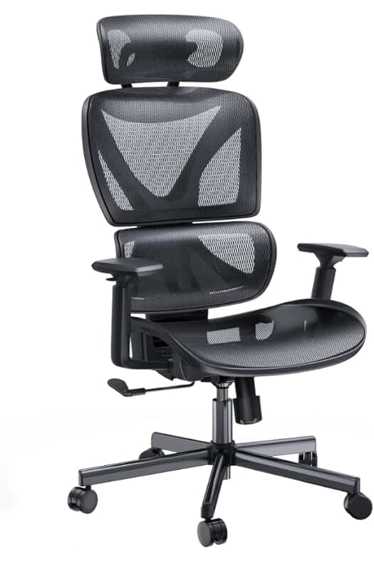 Noblewell - Silla de Oficina Ergonómica con Respaldo Alto y Soporte Lumbar Ajustable