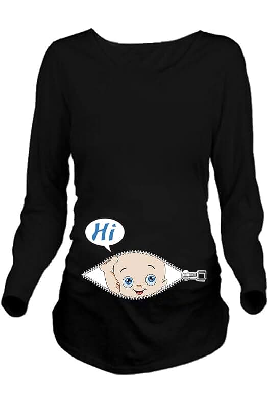 Nueva camiseta premamá estampada de manga corta para realzar tu estilo durante el embarazo