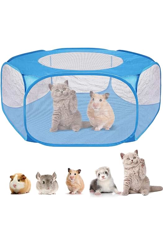 Nueva jaula plegable y transpirable para mascotas pequeñas: cómoda y portátil para conejos, hámsters y más
