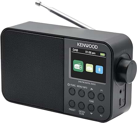 Nueva radio portátil pequeña con despertador y sintonizador digital DAB+ en color negro
