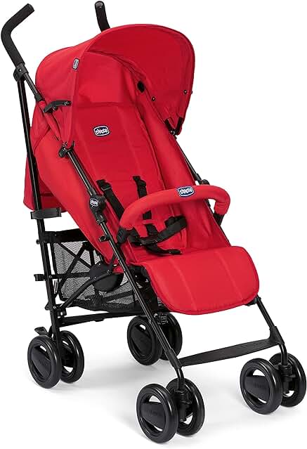 Nueva Silla de Paseo Ligera Chicco London para Bebés, Compacta y Reclinable, Color Rojo