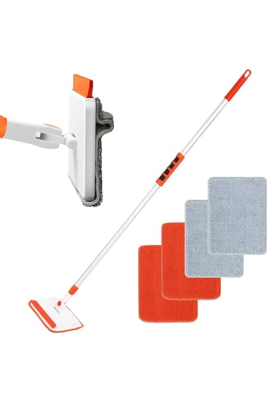 Nueva título: Mopa extensible con mango largo para limpiar zócalos y superficies verticales fácilmente