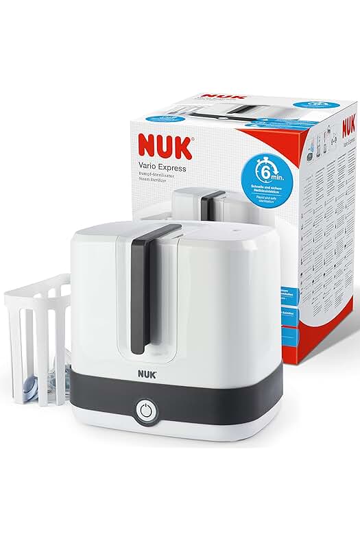 NUK - Esterilizador eléctrico para biberones y accesorios: higiene segura para tu bebé.