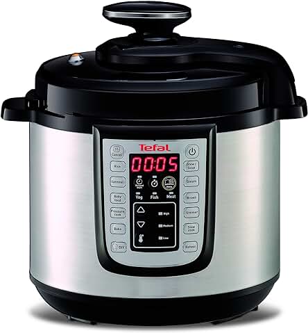 Olla a presión eléctrica Tefal Fast & Delicious - 25 programas automáticos, 6 litros de capacidad