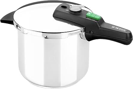 Olla a presión Monix Quick - 6 Litros, Tamaño 22 cm, Color Plateado, Inducción