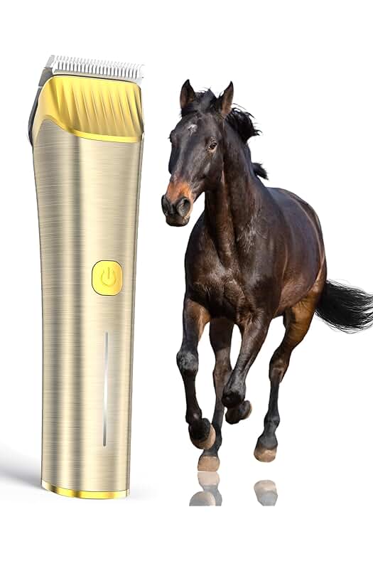 Oneisall Premium: Cortapelos para caballos profesional y silencioso con 6 peines guía