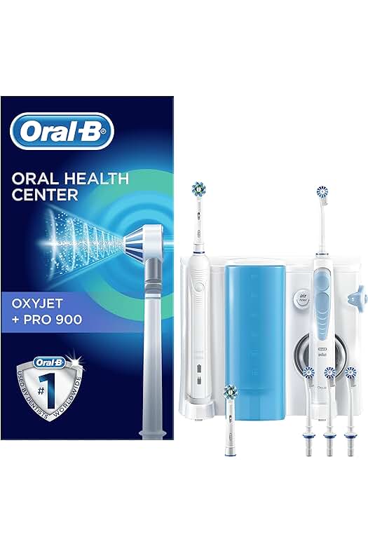 Oral-B PRO 900: Estación Completa de Cuidado Bucal con Cepillo Eléctrico y Irrigador Oxyjet.