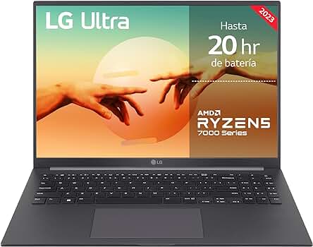 Ordenador portátil LG Ultra 16UD70R-G.AX59B: potencia y rendimiento en un diseño ligero y elegante.