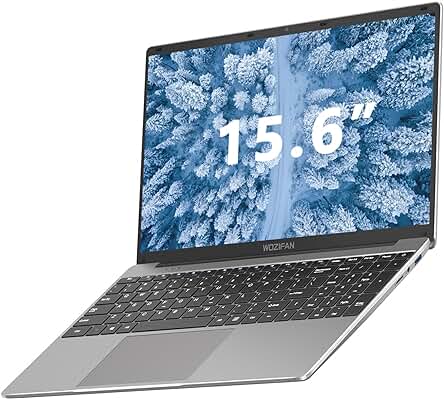 Ordenador Portátil WOZIFAN 15.6 FullHD con Intel Quad-Core J4105 y 128GB SSD Gris