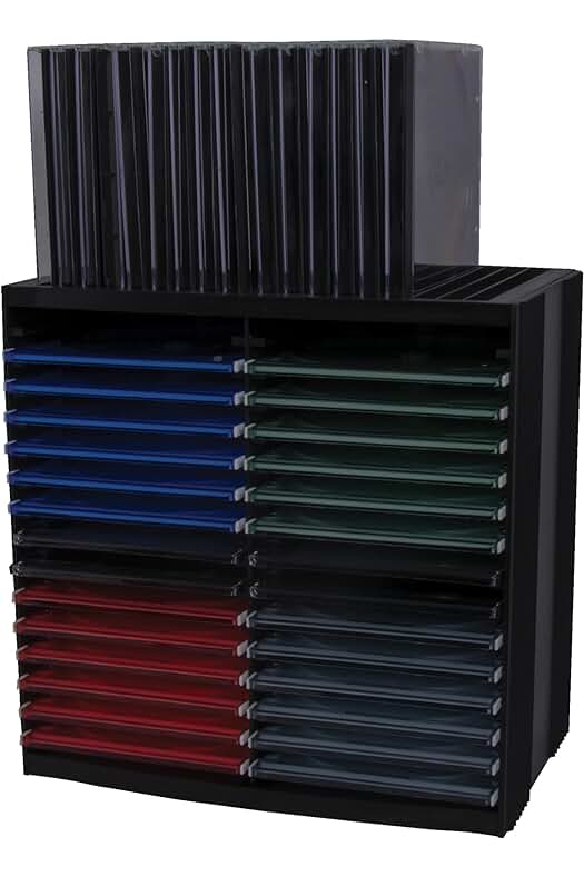 Organizador de CD Fellowes, tamaño compacto y elegante, en color negro