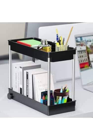 Organizador de cocina deslizable con 2 niveles: maximiza el almacenamiento en tu cocina